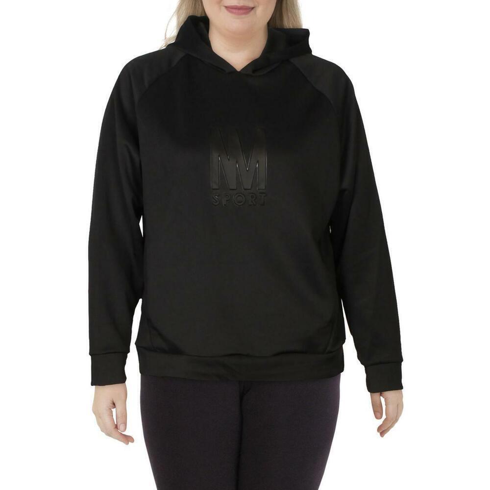 Nicole Miller Sport Scuba Logo Print Activewear Pullover Hoodie Purple Size M - Picture 2 of 3